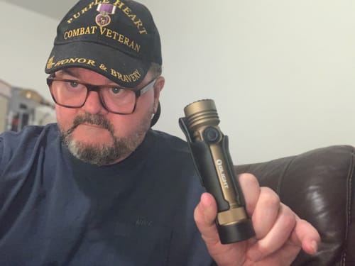 Customer photo review of OLIGHT SEEKER4PRODTREGULAR Seeker 4 Pro High Power Flashlight - Desert Tan CW(5700~7000K)