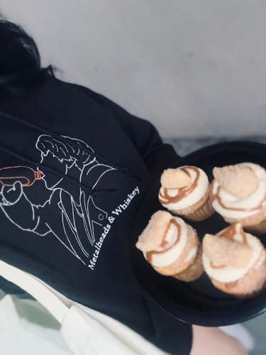 Customer photo review of Soulmate Custom Embroidered Photo Hoodie