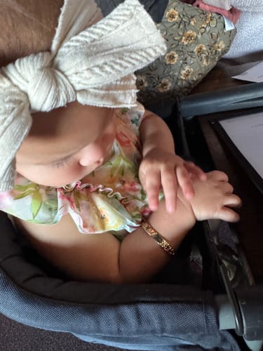 Customer photo review of 6mm Hali'a Heirloom Stacker Bangle (Baby to Adult Sizes)