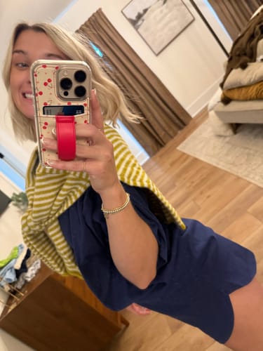 Customer photo review of Leighton Striped Cardigan