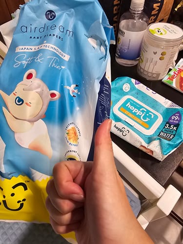 Customer photo review of Hoppi RoyalDream Diapers 100% 7 Chemicals-Free