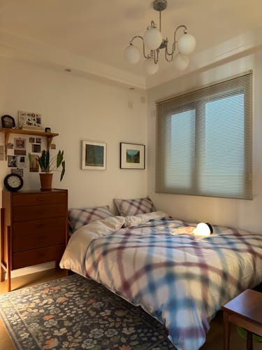 Customer photo review of Blurry Checker Bedding Set