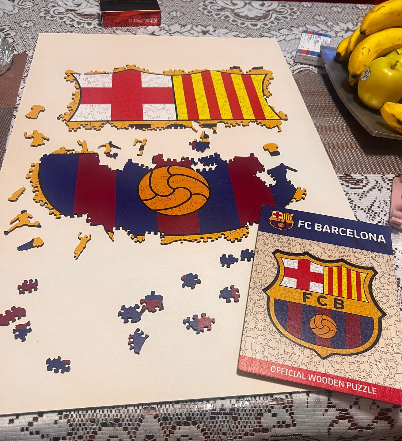 Customer photo review of FC Barcelona® Escudo - Rompecabezas de Madera