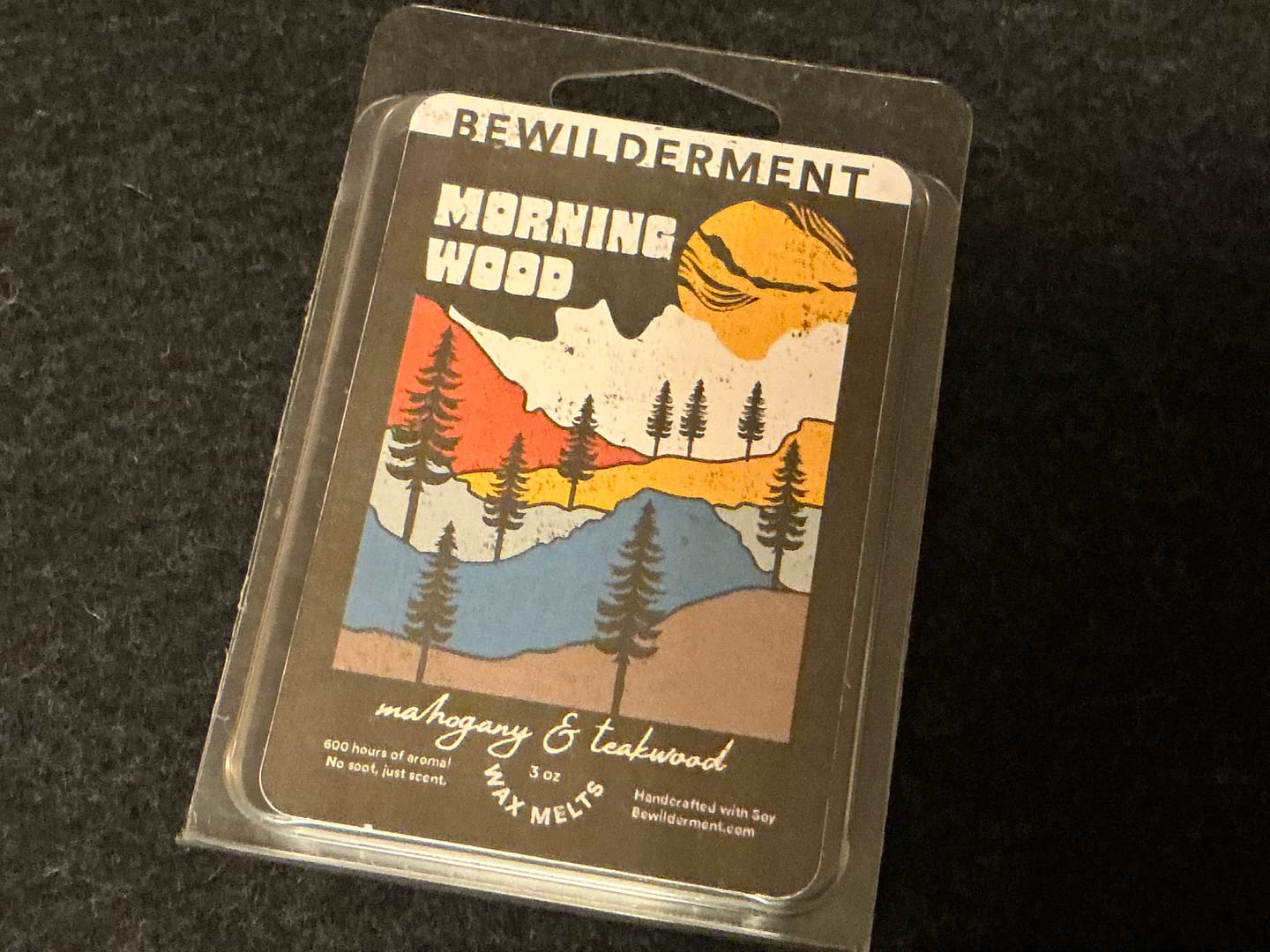 Customer photo review of Morning Wood Wax Melts