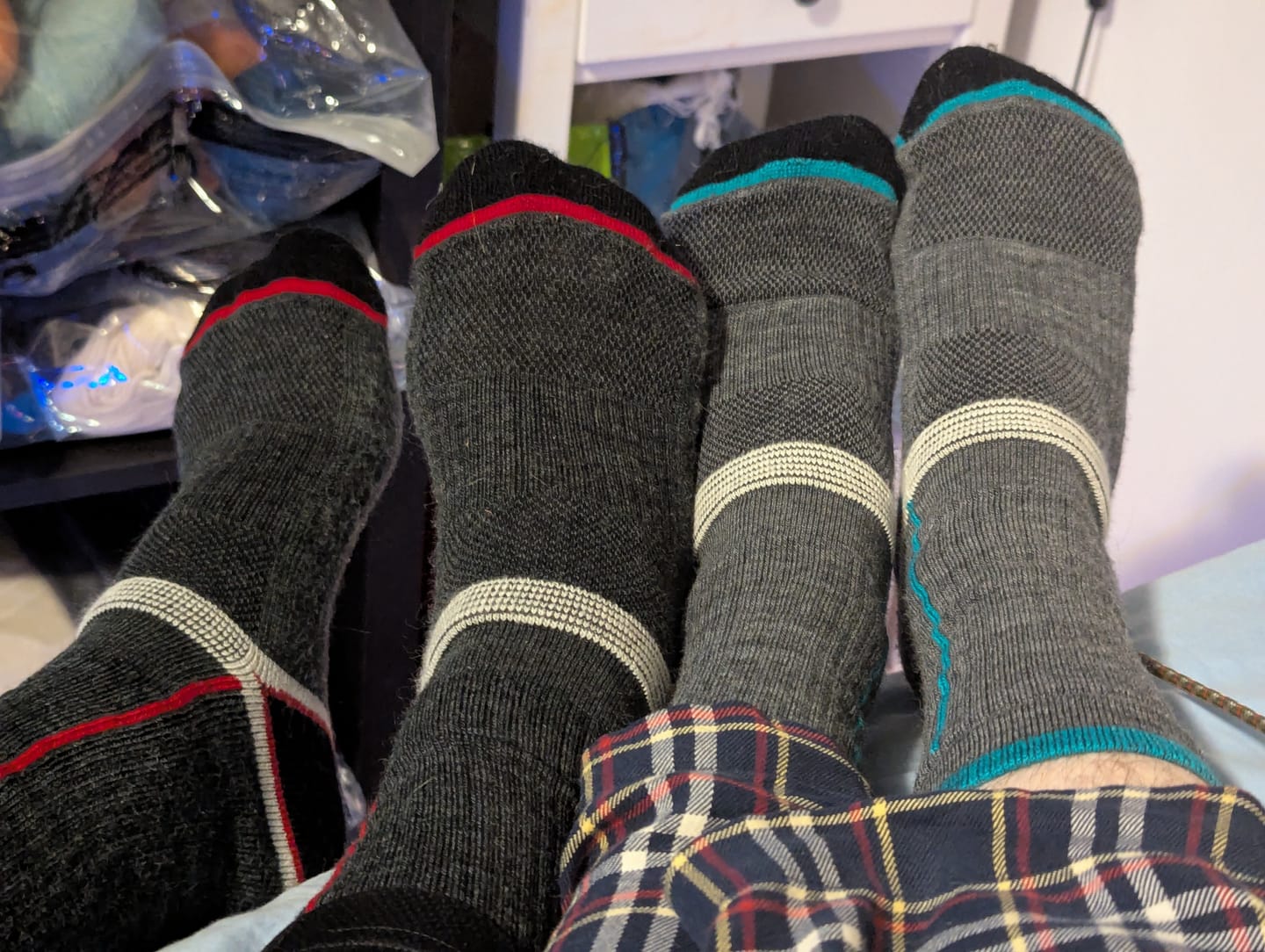 Customer photo review of 2 PAIR - J.B. Field's Hiking "Mesh Air GT" 75% Merino Wool Sock (Slightly Imperfect)