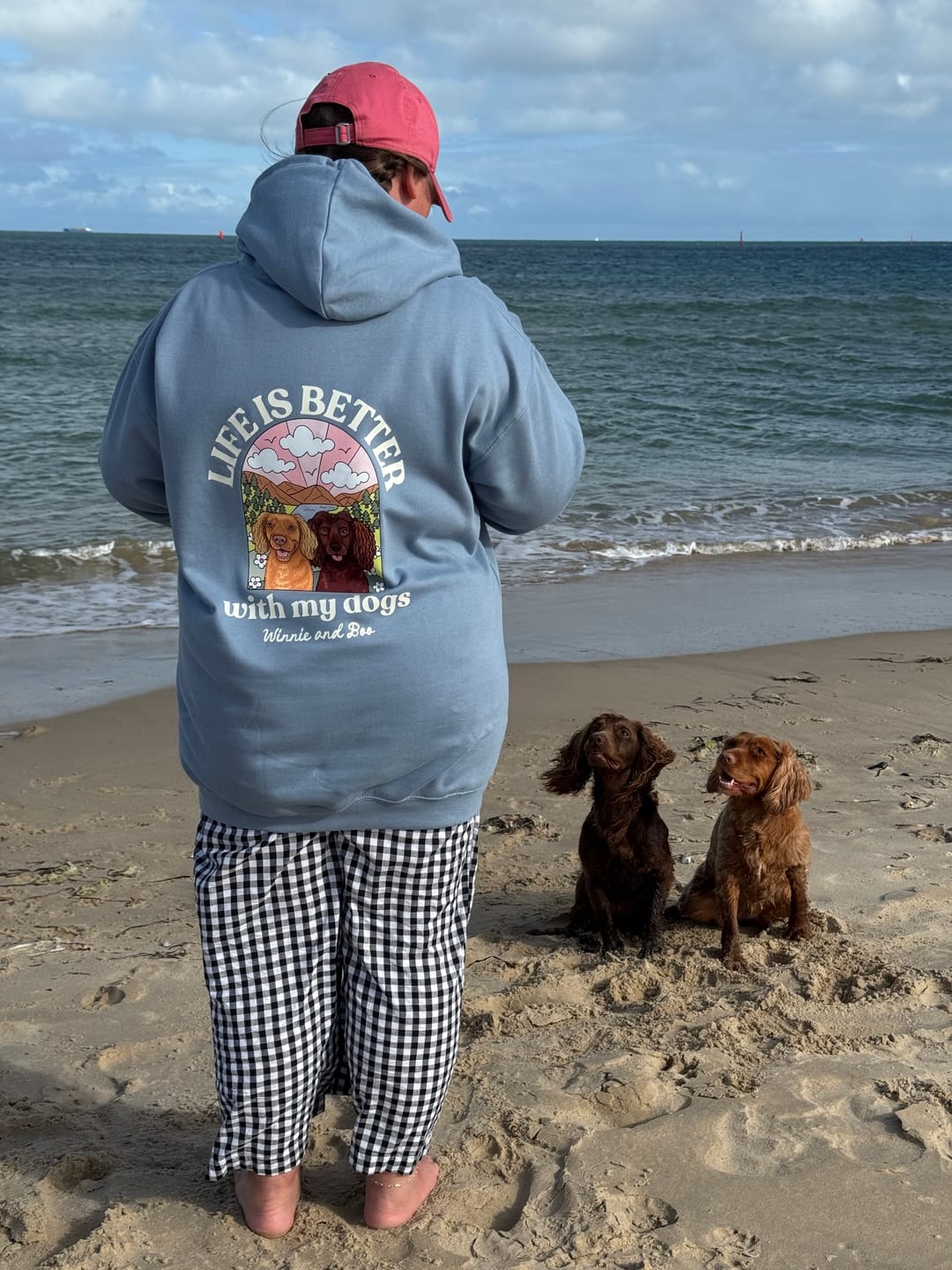 Customer photo review of Personalised Life is Better with your dog Hoody