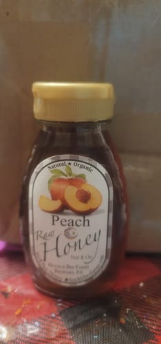 Customer photo review of Peach Infused Honey