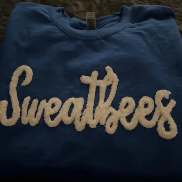 Customer photo review of Custom College Chenille Team Name Embroidered Sweatshirt