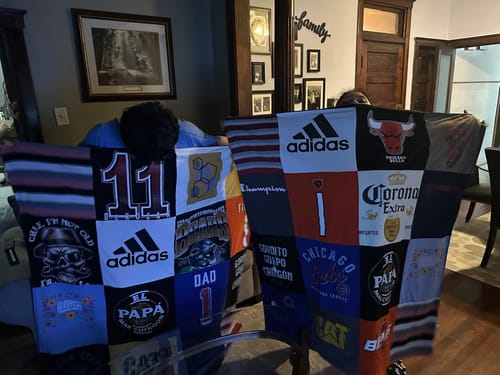 Customer photo review of Classic T-Shirt Blanket