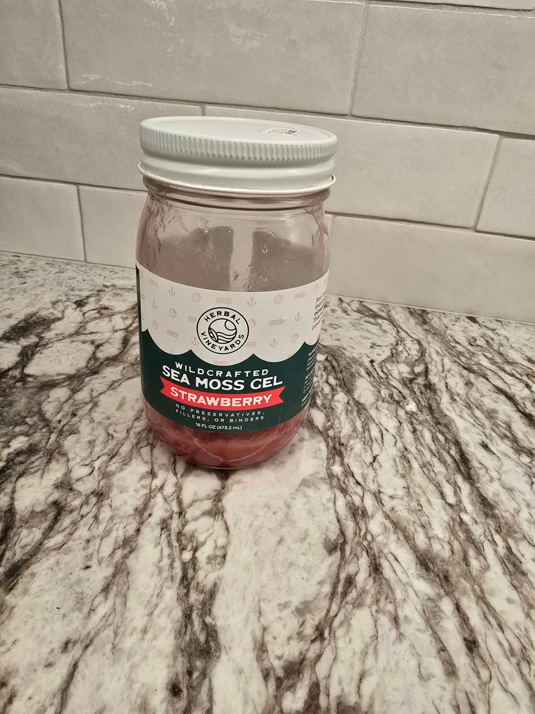 Customer photo review of EXCLUSIVE STRAWBERRY SEA MOSS GEL