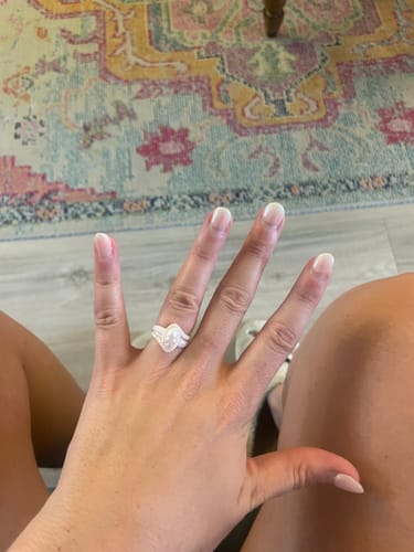 Customer photo review of NEW - Limited Edition! Pearl Colors Silicone Diamond Rings