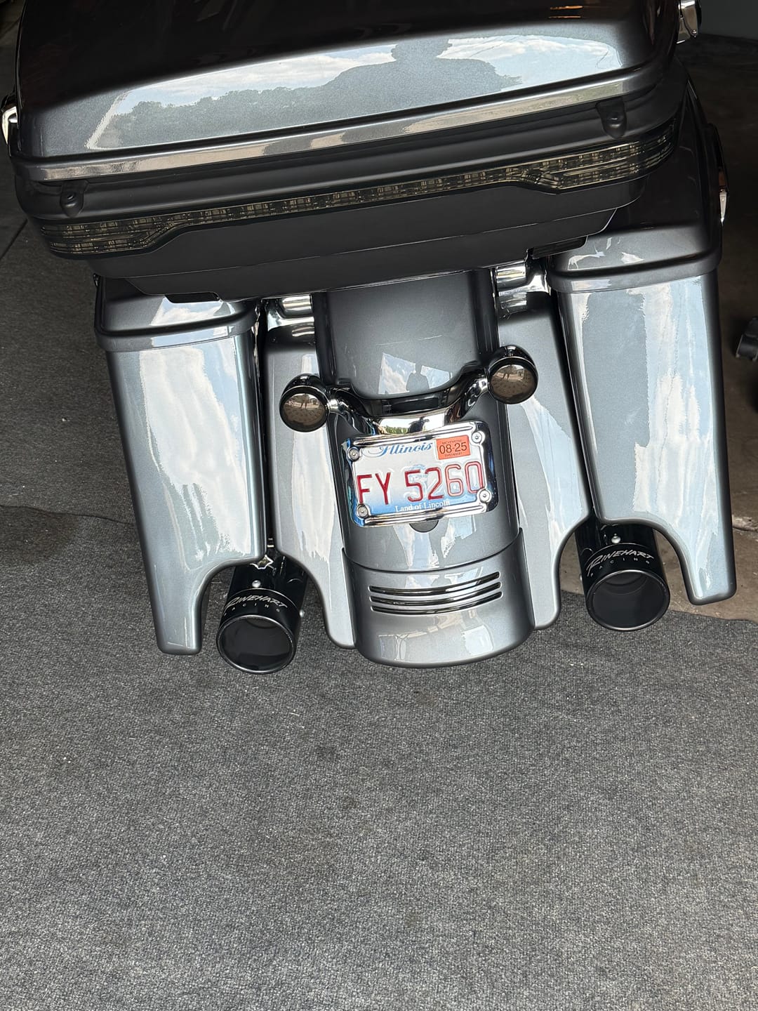 Customer photo review of Stretched Rear Fender Extension For 2014-2023 Harley Davidson Touring