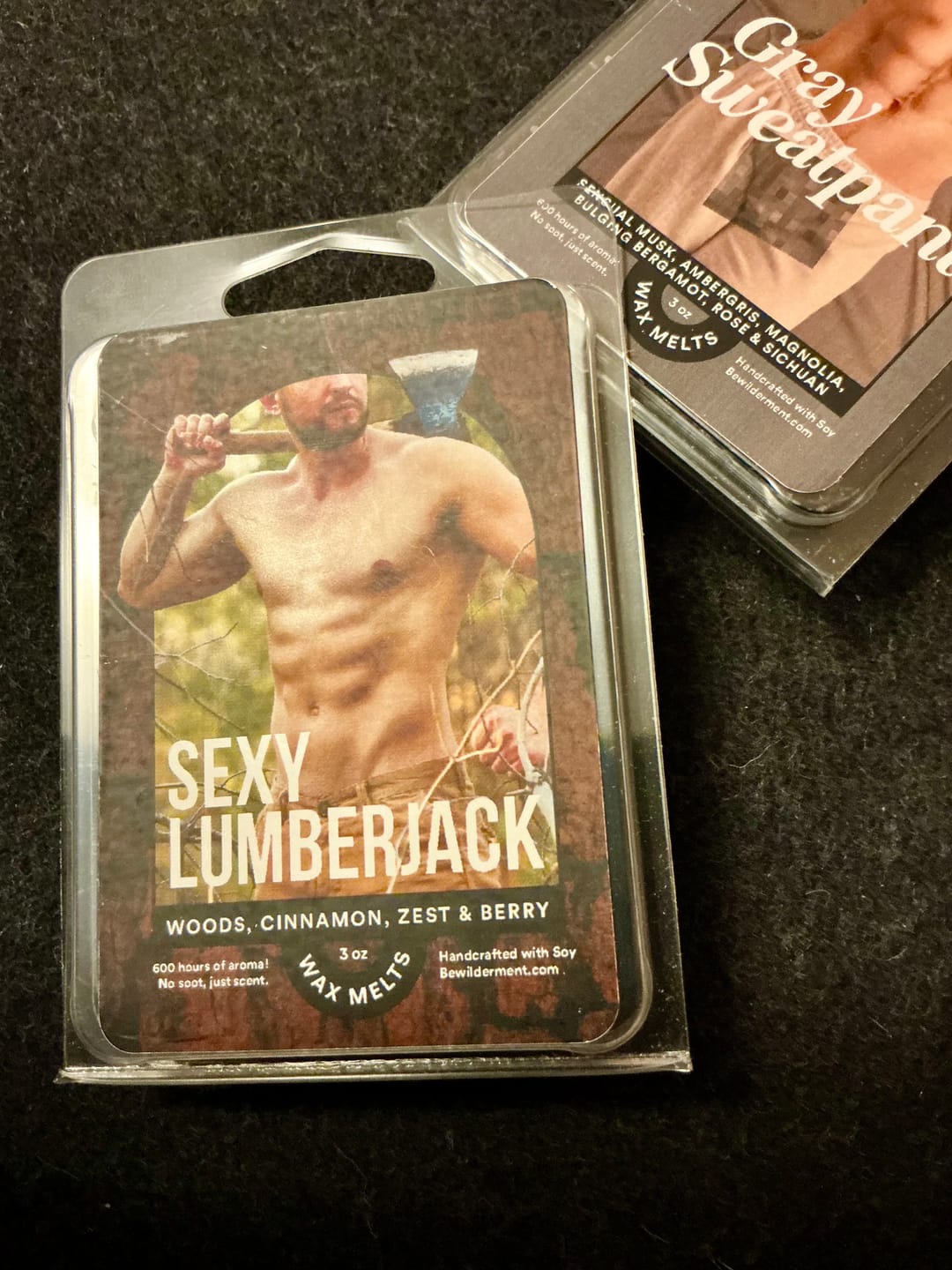 Customer photo review of Sexy Lumberjack Wax Melts