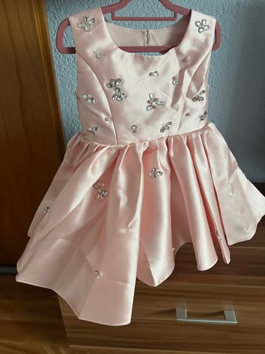 Customer photo review of Girls Christening Dresses Pink Girls Beauty Pageant Dress Children Birthday Dress