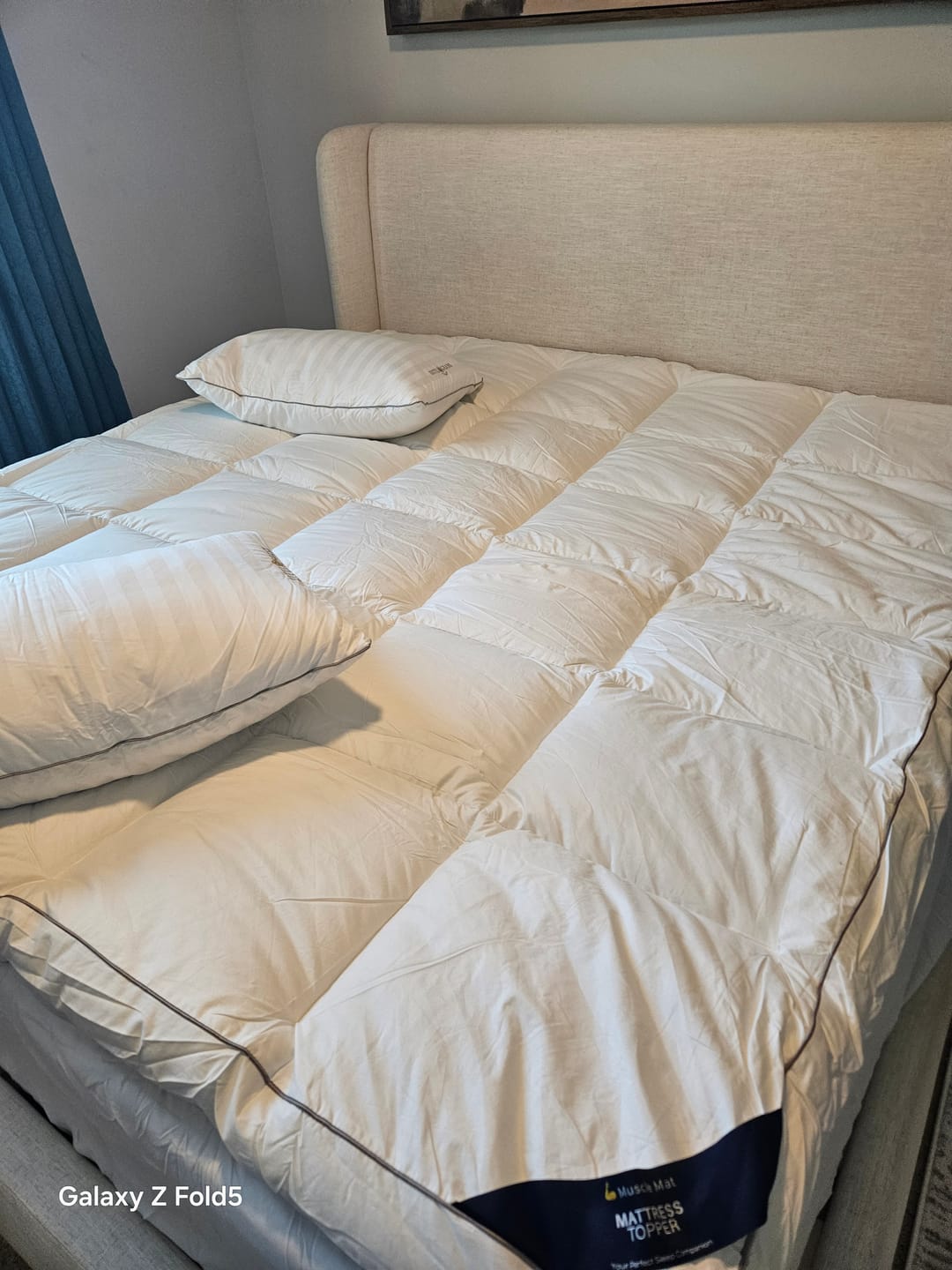 Customer photo review of Muscle Mat Luxury Mattress Topper - 4 Inches Thick