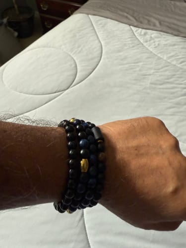 Customer photo review of Tiger Eye Bead Bracelet – Courage