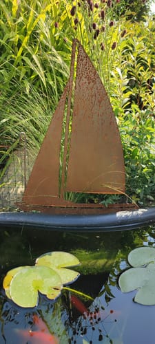 Customer photo review of Gartenstecker Segelboot