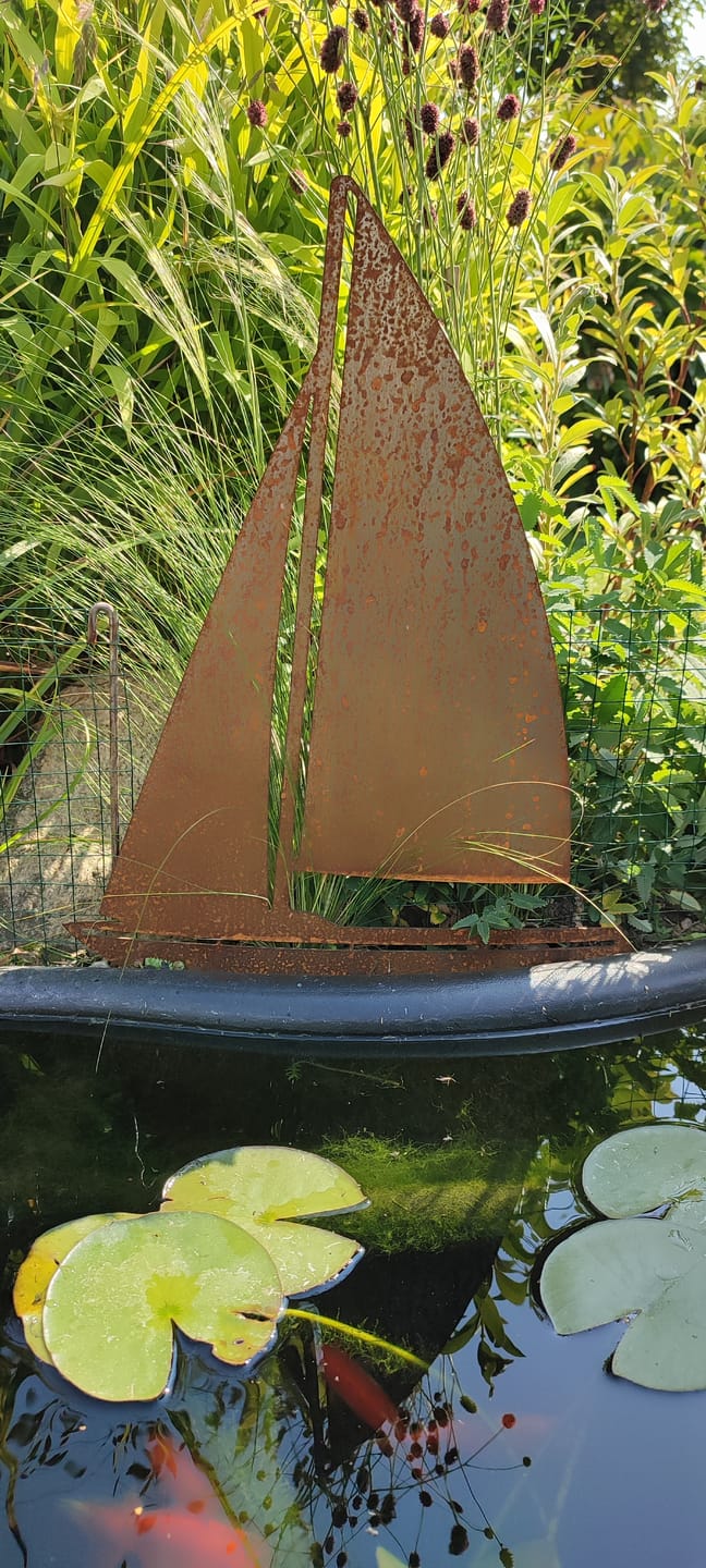 Customer photo review of Gartenstecker Segelboot