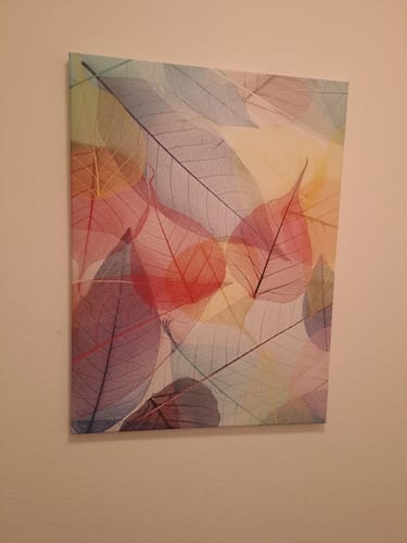 Customer photo review of Leinwandbild | Bunte Blätter | Hochformat