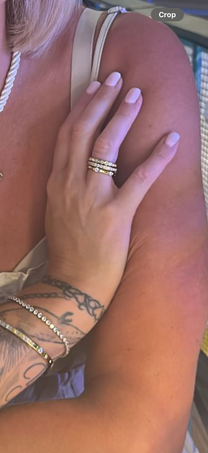 Customer photo review of Bezel Tennis Ring