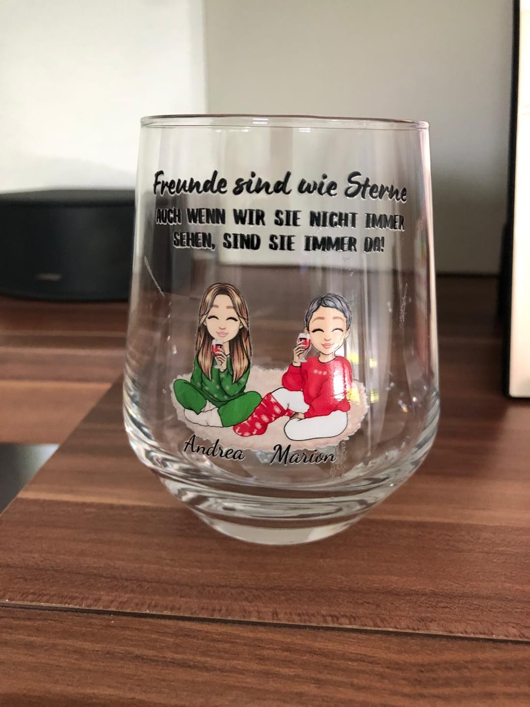 Customer photo review of Herzensmenschen - Personalisierter Glasbecher