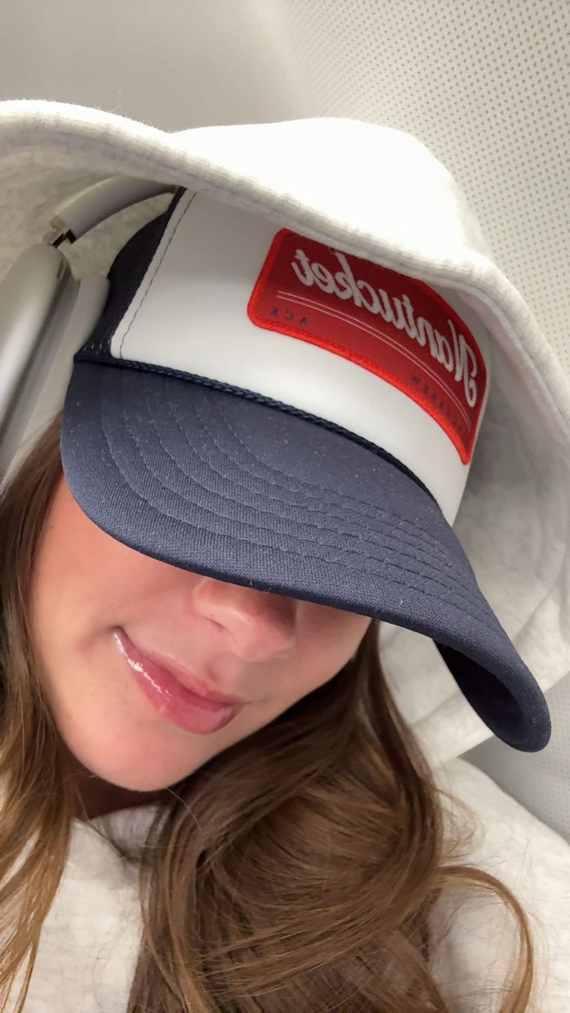 Customer photo review of NANTUCKET PATCH TRUCKER HAT - NAVY/ W WHITE
