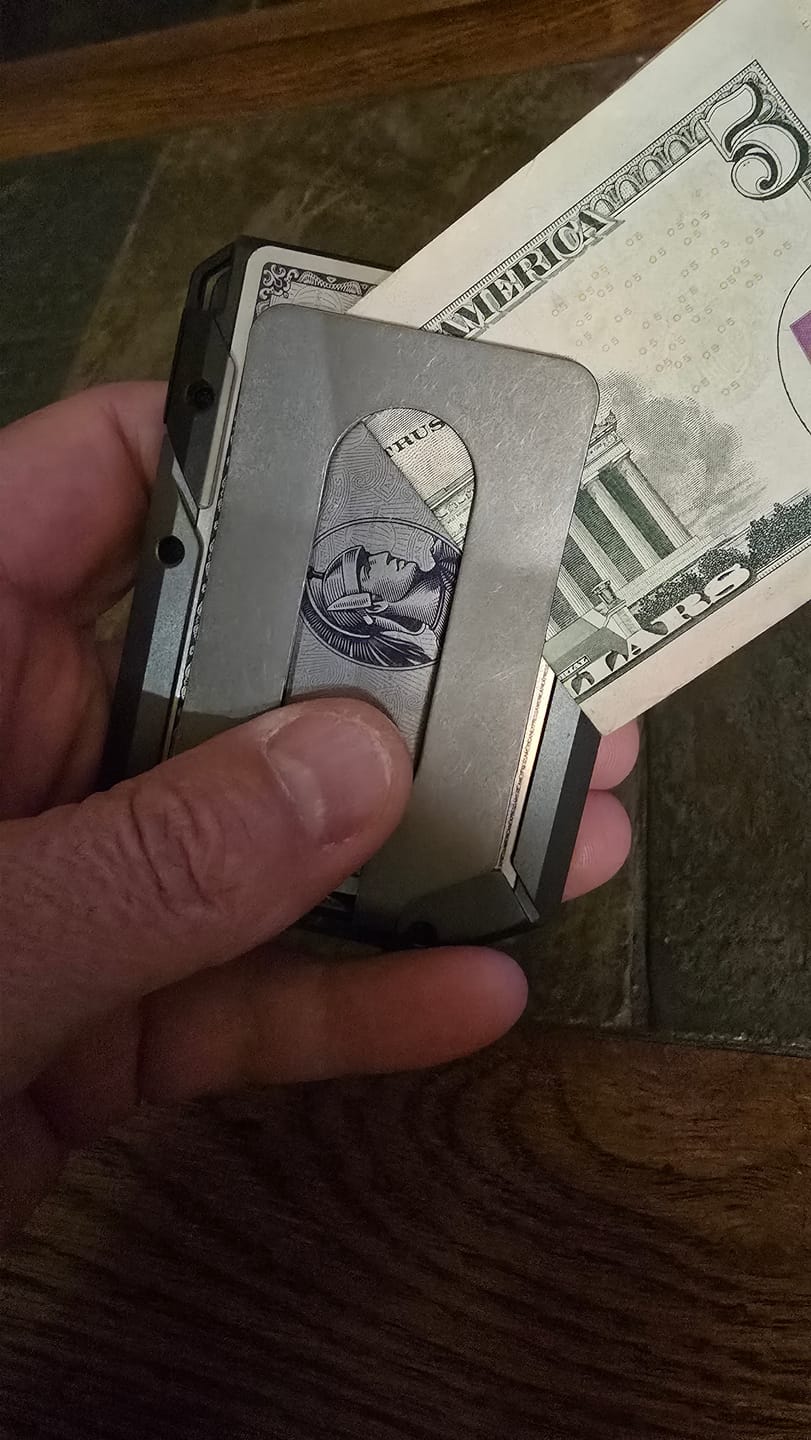 Customer photo review of M4 MAVERICK™ RAIL WALLET with TITANIUM CLIP