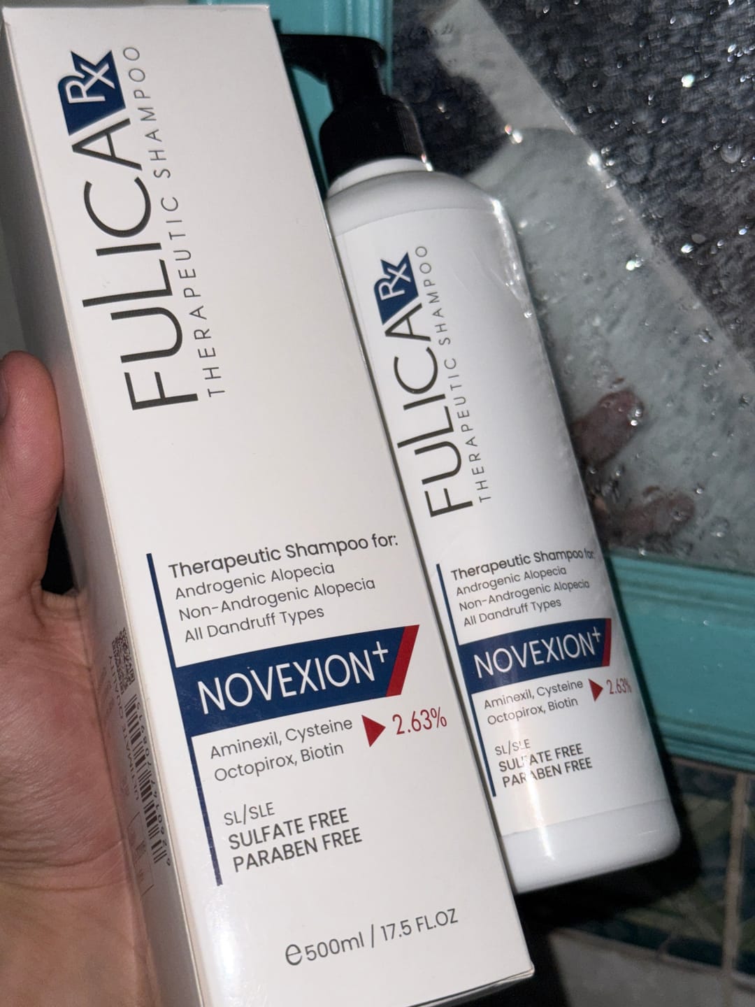 Customer photo review of Fulica Rx™ - Novexion⁺ Anti-Dandruff Shampoo