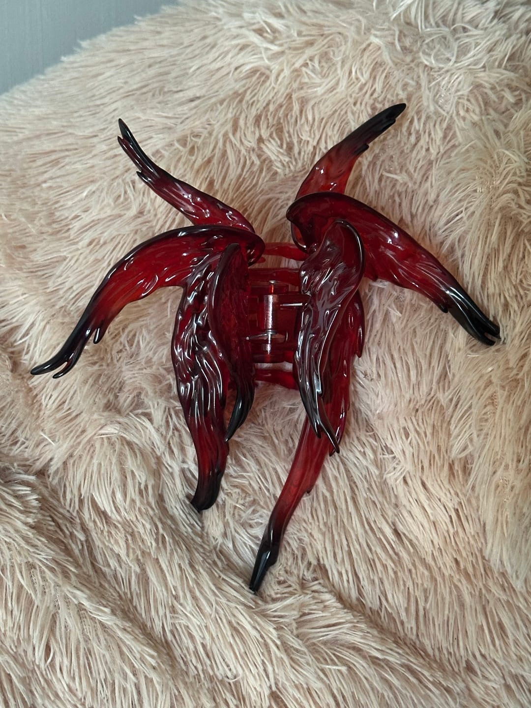 Customer photo review of Red Rebel Angel Wings 3D Print Hair Claw