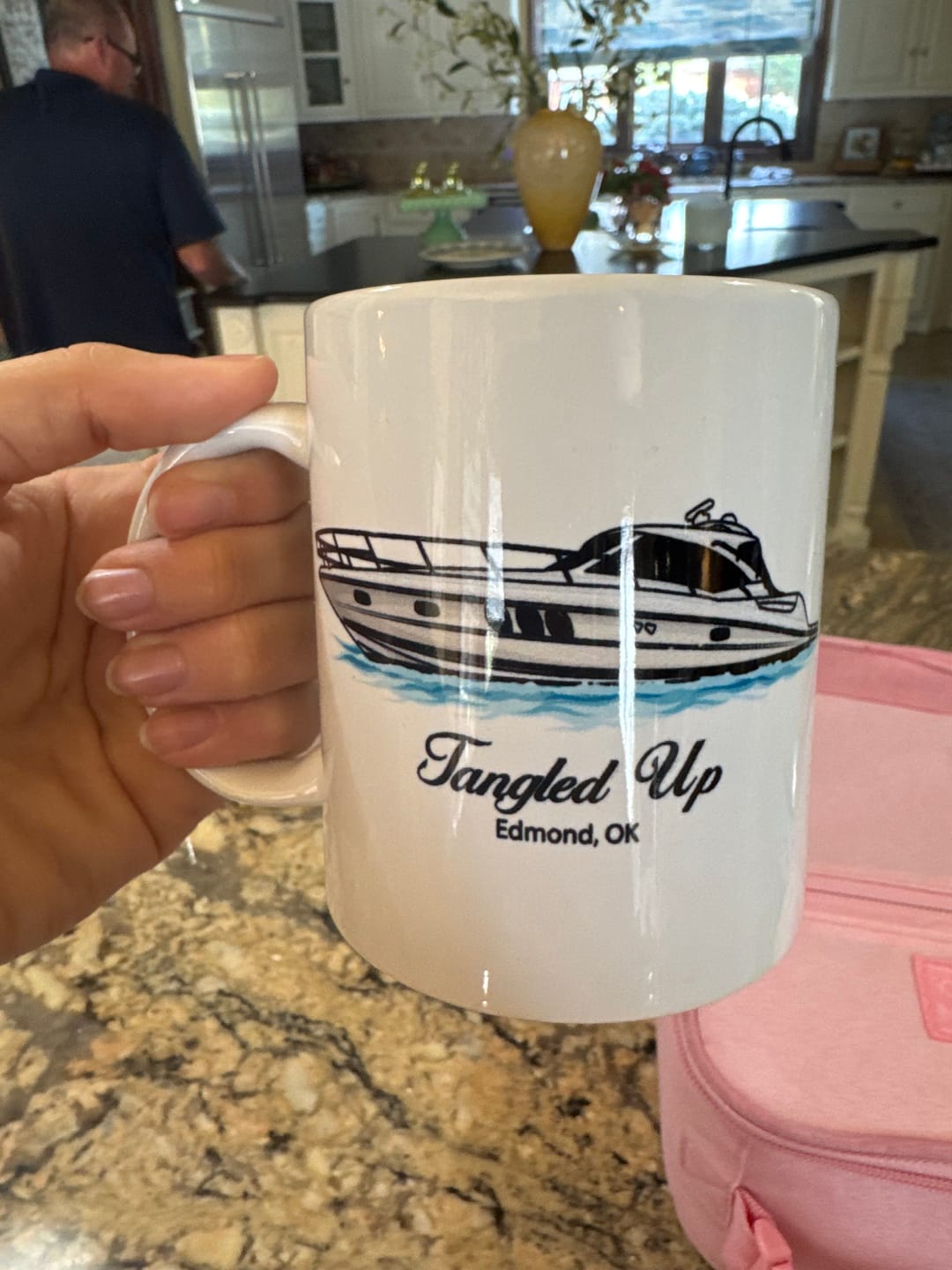 Customer photo review of Custom Boat Mugs