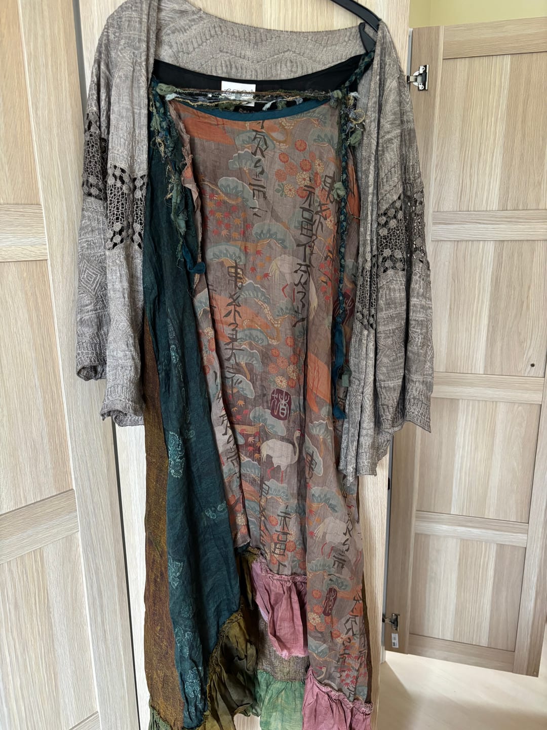 Customer photo review of Women Summer Patch Spliced O-Neck 100%Ramie Vest Dress