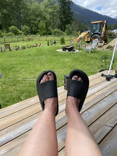 Customer photo review of Alpine Cushion Slides