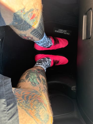 Customer photo review of Lucky Dip | Compression Shred Socks