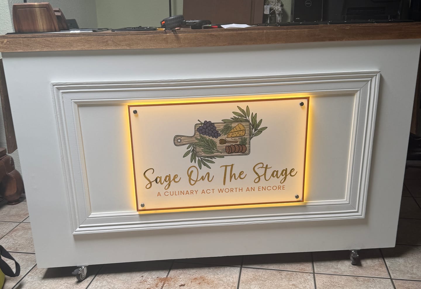 Customer photo review of Custom Acrylic sign (Yolanda Barkley)