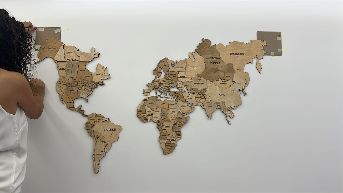 Customer photo review of Wooden Map Quotes