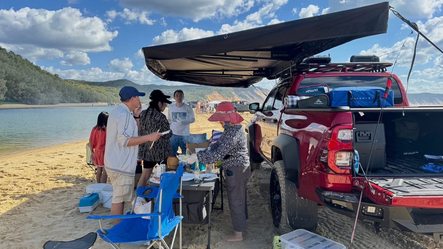 Customer photo review of OPENROAD 180 Free Standing Awning