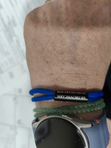 Customer photo review of Custom In Loving Memory Bracelet "I Will Carry You With Me" Personalized Engraved Memorial Bracelet
