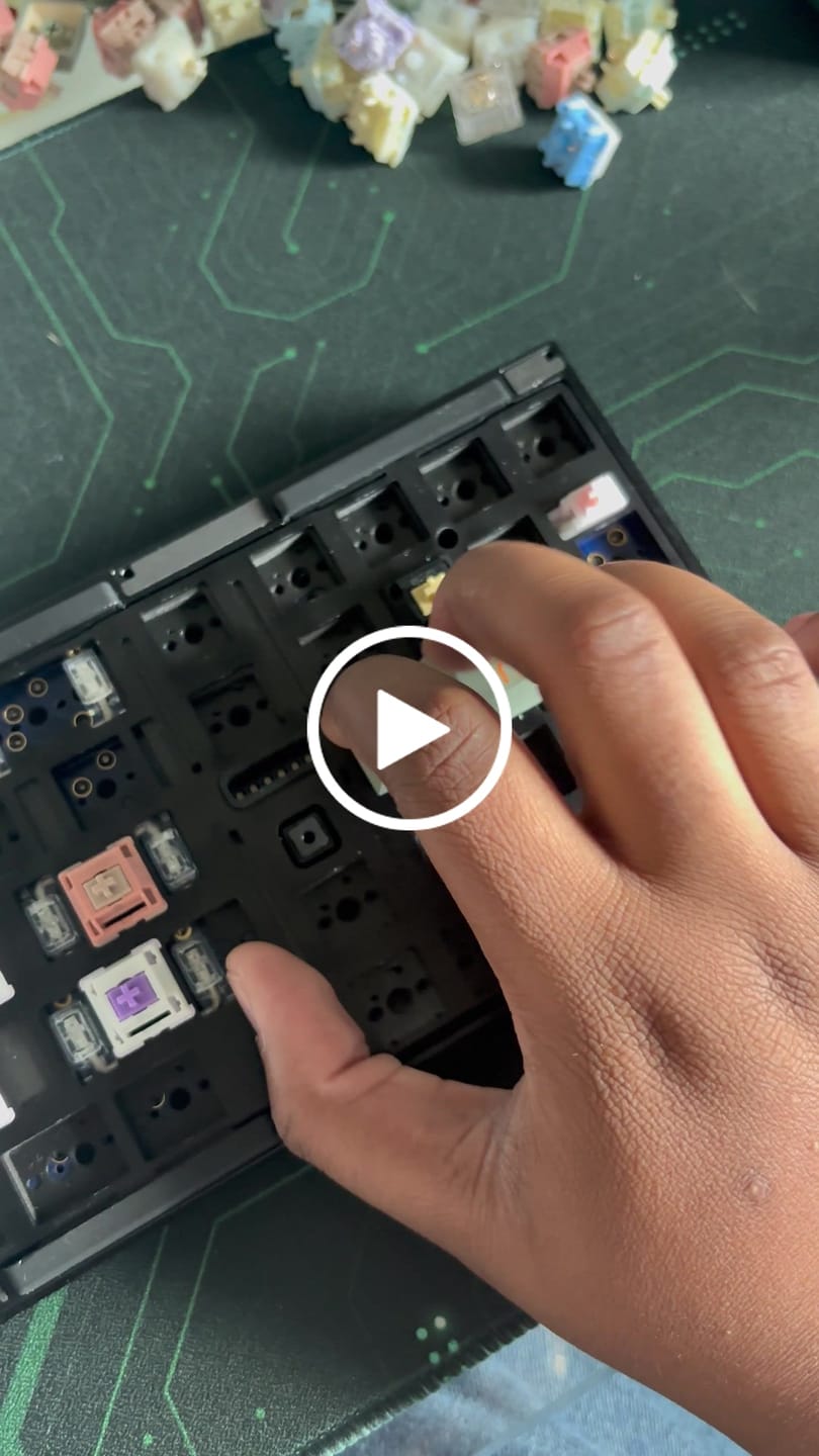 Customer video review of KEYGEEK Y3 LINEAR SWITCH FACTORY LUBED (10PCS)