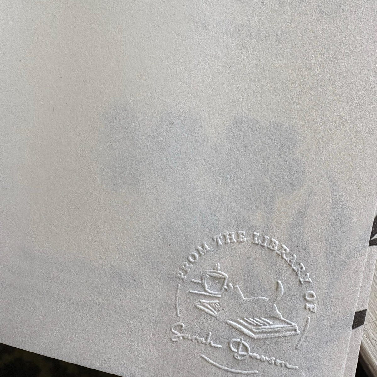 Customer photo review of ✨Personal Book Embosser