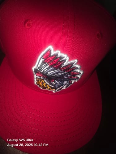Customer photo review of Trappers - Red Snapback Cap