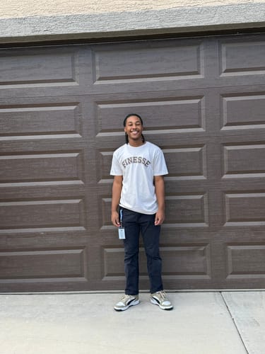 Customer photo review of Finesse Tee (Brown Logo)