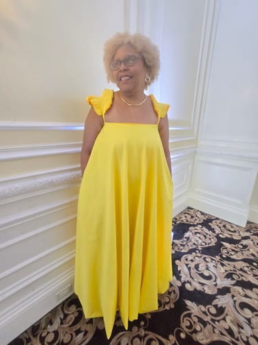 Farah M. review of Elior Balloon Dress | Yellow image 1 out of 1