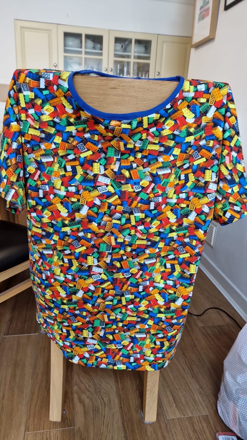 Customer photo review of Lego Blocks Cotton Jersey Fabric
