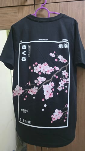 Customer photo review of Cherry Blossom Back T-Shirt
