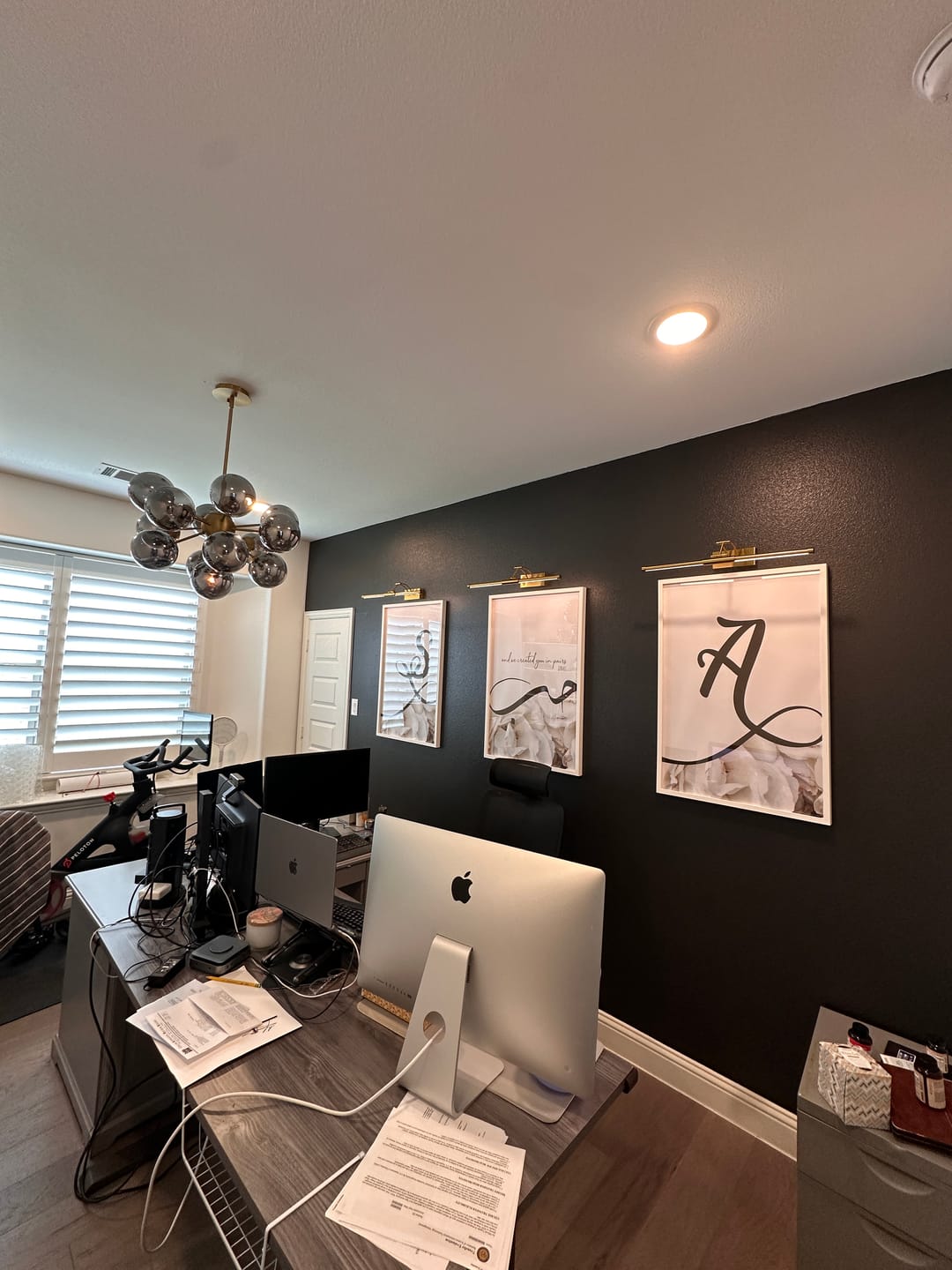 Customer photo review of Glam Dark Pearl Sputnik Smoked Glass Bubble Chandelier Light Fixture