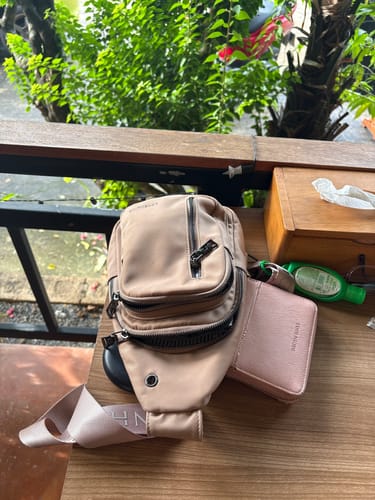 Customer photo review of Boyd Nylon Sling Bag - Mocha
