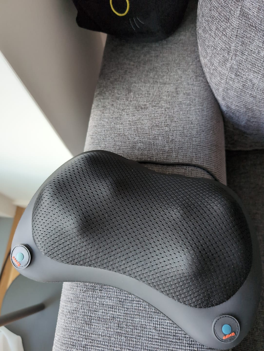 Customer photo review of RelaxFlex Massagepude – Lindrer Muskelspændinger og Forbedrer Blodcirkulationen