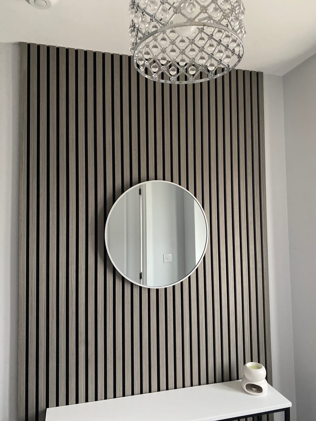 Customer photo review of Acoustic Slat Wall Panel - Grey Oak