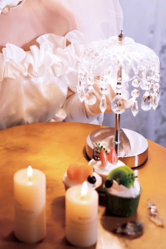 Customer photo review of Crystal Love Table Lamp