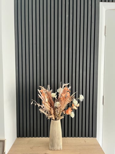 Customer photo review of Wooden Wall Panel | Black Oak | Premium 3-sided Wood Veneer